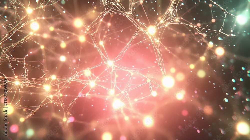 Poster abstract plexus background with led lights for science projects