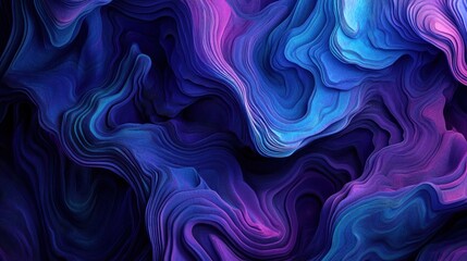 Fototapeta premium Abstract swirling blue and purple fluid texture.