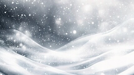 Flowing White Particles Over Textured Gray Background and Lines