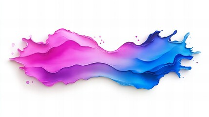 Obraz premium Abstract pink and blue paint splash. Dynamic vibrant colors on white background. Perfect for design projects.