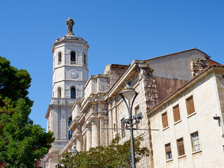 Tower of the Cathedral of Our Lady of the Holy Assumption. Valladolid, Castilla y León, Spain, Europe