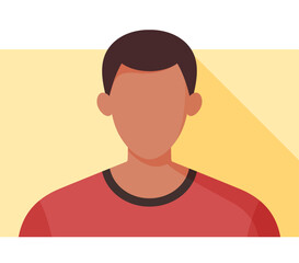 User Avatar - Young Man wearing T-Shirt -  Stock Illustration