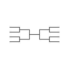 tournament brackets for teams. Blank bracket template. Championship bracket schedule for basketball , football or baseball.