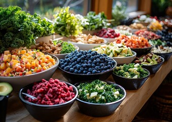 Vibrant Superfoods Display Fresh Ingredients for a Healthy Lifestyle