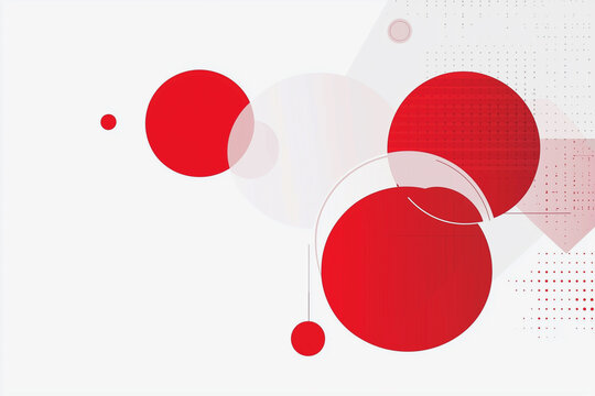  white background with red circles on it. The circles are of different sizes and are arranged in a way that they look like they are connected. The image has a playful and creative vibe to it