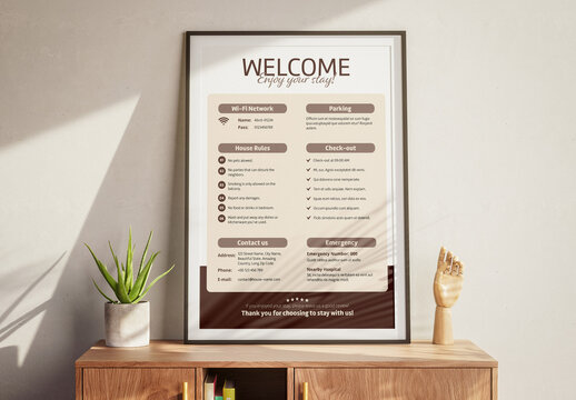 Home Rental Welcome Poster