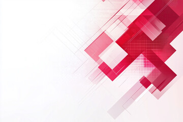 white background with red squares. The squares are arranged in a way that creates a sense of movement and energy. The image is abstract and modern. The squares are of varying sizes