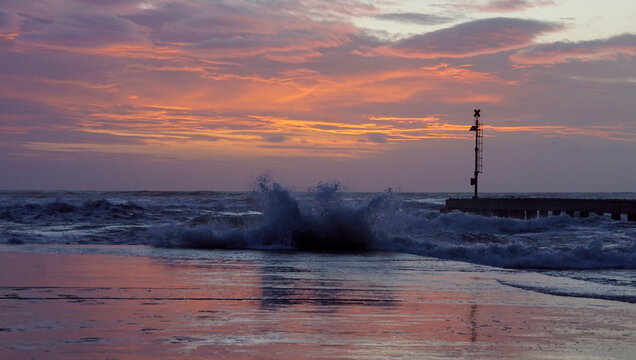 sunset over the sea