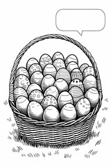 happy easter, easter bunny coloring page. printable. vol 1.