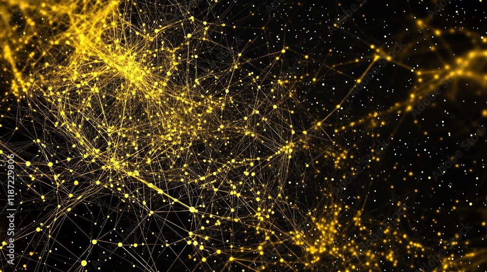 Aufkleber abstract digital background with slow motion dots and lines