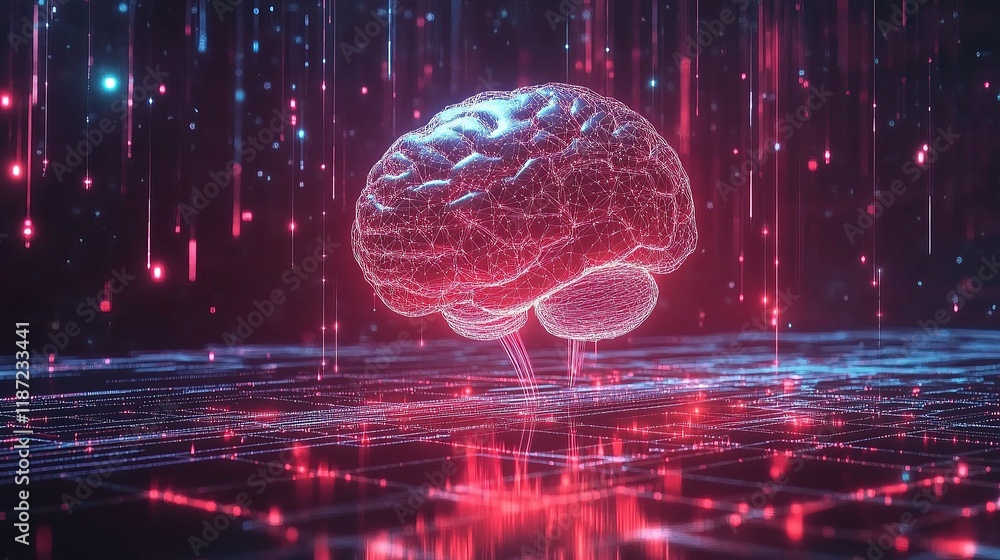 Poster brain visualization with artificial intelligence and big data elements