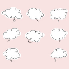 Collection of Empty Speech Bubbles Illustration