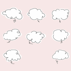 Collection of Empty Speech Bubbles Illustration