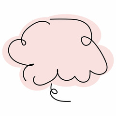 Speech bubble, round and simple