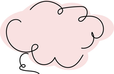 Speech bubble, round and simple