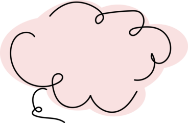 Speech bubble, round and simple