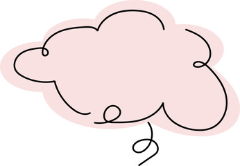 Speech bubble, round and simple