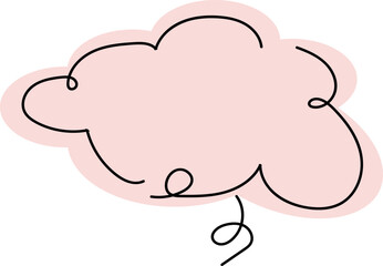Speech bubble, round and simple