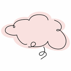 Speech bubble, round and simple