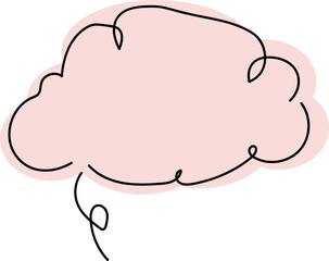 Speech bubble, round and simple