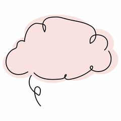 Speech bubble, round and simple