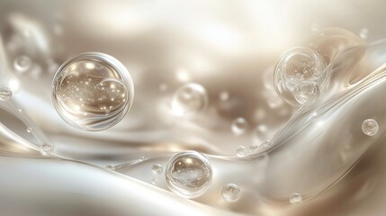Fototapeta premium Delicate molecules dancing gracefully in an ethereal, glowing environment