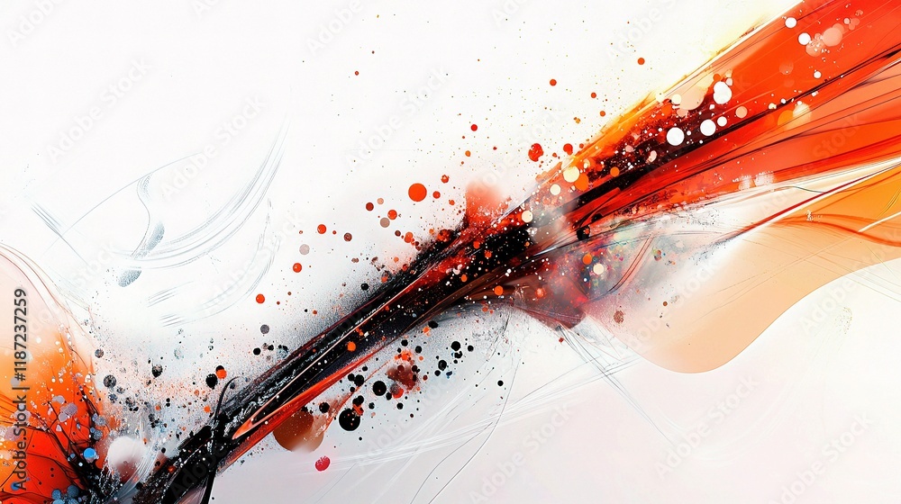 Poster innovative concepts in high-tech communication with abstract design