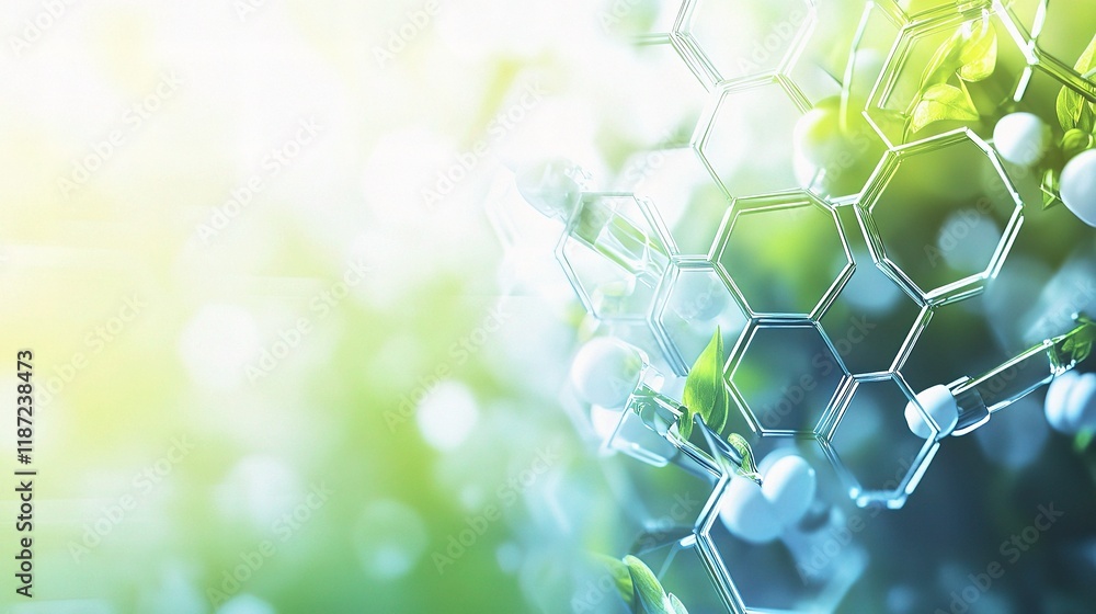 Aufkleber modern medical technology background with hexagonal patterns