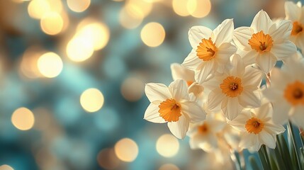 Obraz premium Subtle bokeh lights fading into delicate flower petals, forming a dreamy and romantic background, comic book style