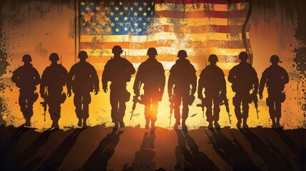 American soldiers raising the flag on the battlefield during world war ii  a symbol of valor