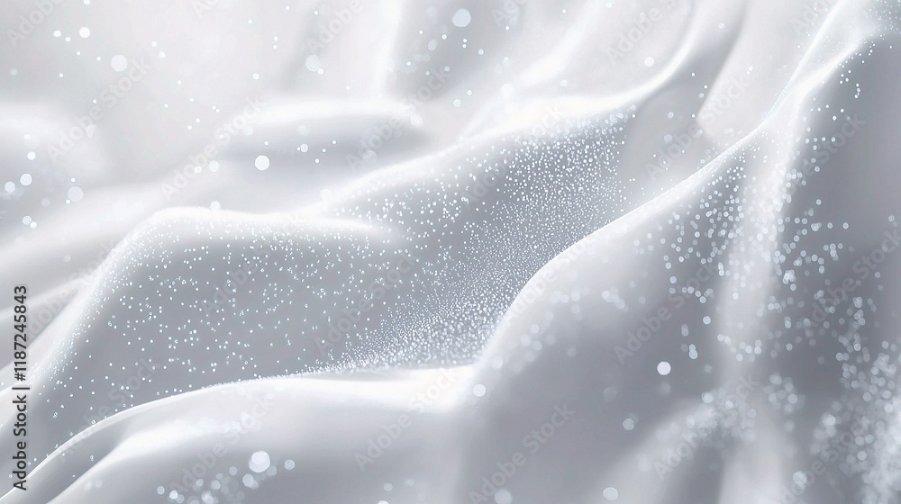 Aufkleber abstract white background with flowing particles and lines