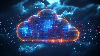 Data, key and cybersecurity safety for digital software in future with password protection or privacy. Cyber, login or access control to cloud computing network and database technology, Generative AI