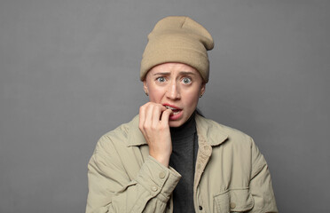 feeling terrified, in horror and panic