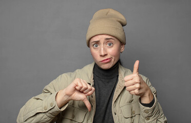 feeling confused, clueless and unsure, weighting the good and bad in different options or choices