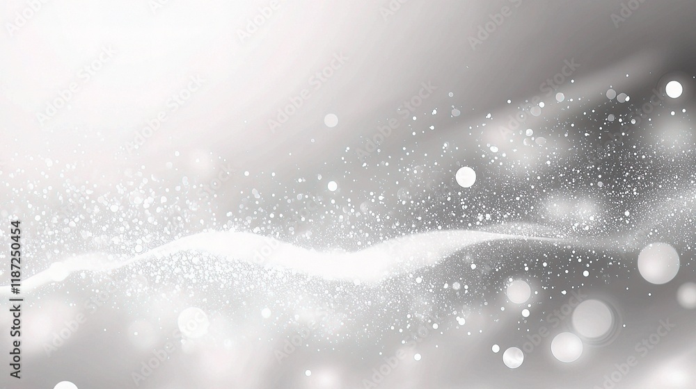 Poster abstract sleek monochrome background with moving lines and dots