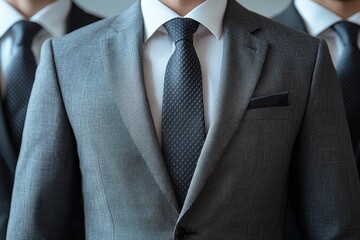 Professional Businessmen in Formal Attire Highlighting Corporate Uniformity and Style
