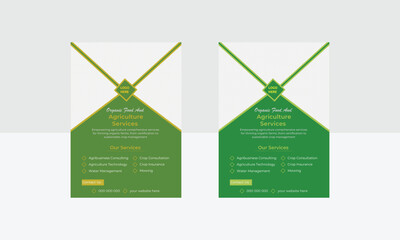 Simple Minimalistic Creative Unique Agricultural Flyer Template Design