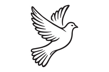 Peace symbol, dove icon vector template