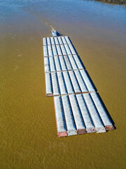 barge on the Mississippi river
