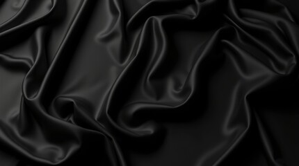 Fototapeta premium Beautiful smooth elegant wavy beige / light brown satin silk luxury cloth fabric texture, abstract background design. Copy space. Card or banner