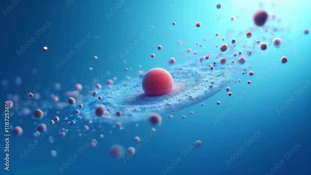 Poster exploring the mesmerizing dance of particles in large brownian motion phenomena
