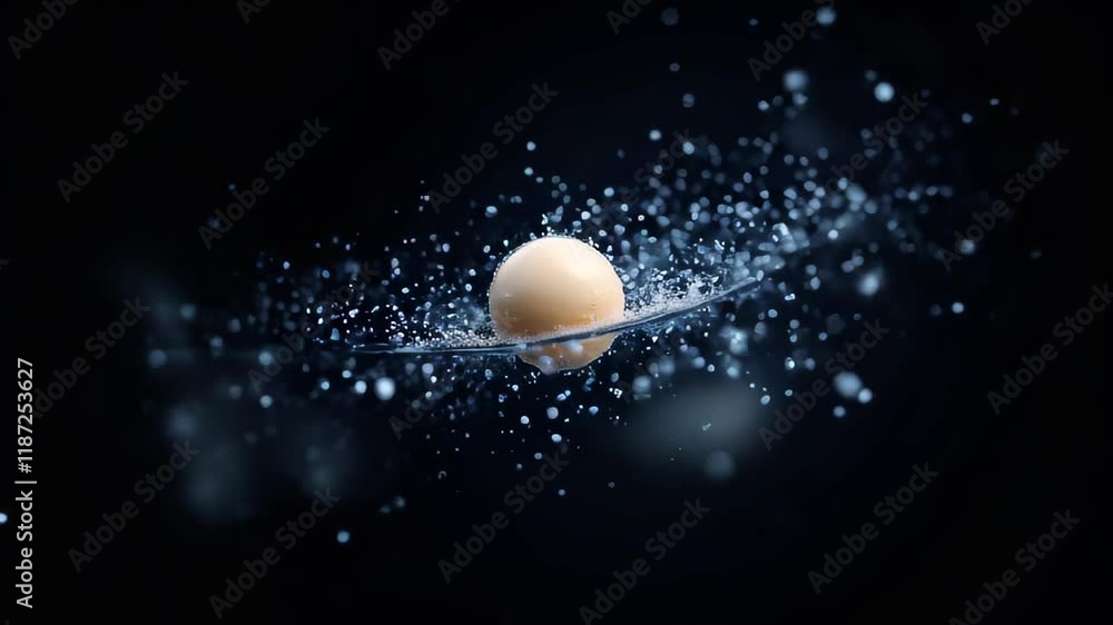 Aufkleber exploring the captivating world of brownian motion in a mesmerizing particle dance