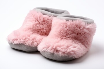 Soft pink fuzzy slippers ideal for cozy comfort at home during winter evenings