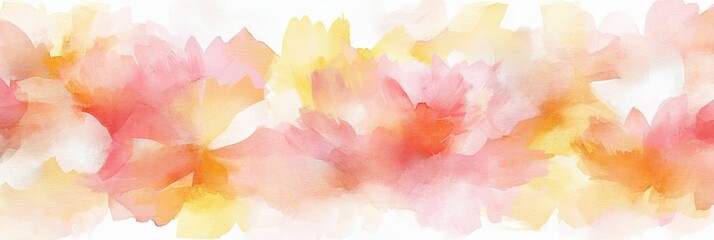 A soft, gentle abstract background featuring pastel colors of pink, yellow, and white with a watercolor effect