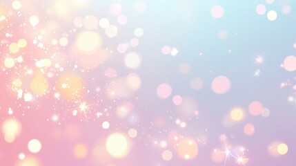 Dreamy pastel confetti in soft focus with warm lighting