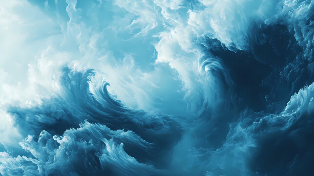 Spindrift clouds in a minimalist blue sky timelapse - ethereal atmosphere, serene nature, tranquil aesthetics, and calming scenery for relaxation and meditation. Sundrift. Illustration