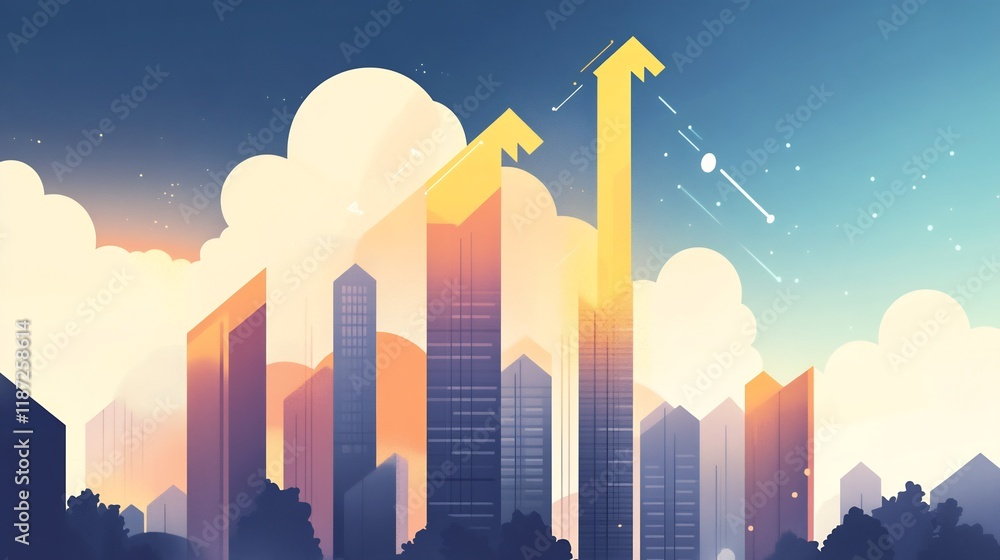 Aufkleber Illustration of scalability strategy highlighting cloud computing SaaS models enterprise growth solutions