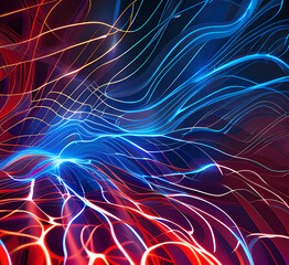 Bright flash neon color background led artificial intelligence, bright colorful splashes, modern futuristic texture, canvas for background, Generative AI