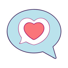 chat bubble with heart vector icon, chat bubble with heart vector illustration - simple illustration of chat bubble with heart, perfect for logos,and chat bubble with heart -themed designs.