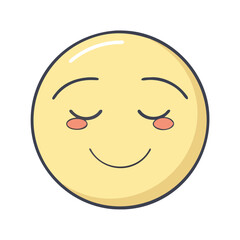 face with a peaceful smile icon, face with a peaceful smile vector, face with a peaceful smile web icon.